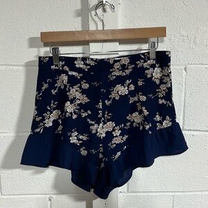 L’Atiste Navy Floral Shorts Size Medium